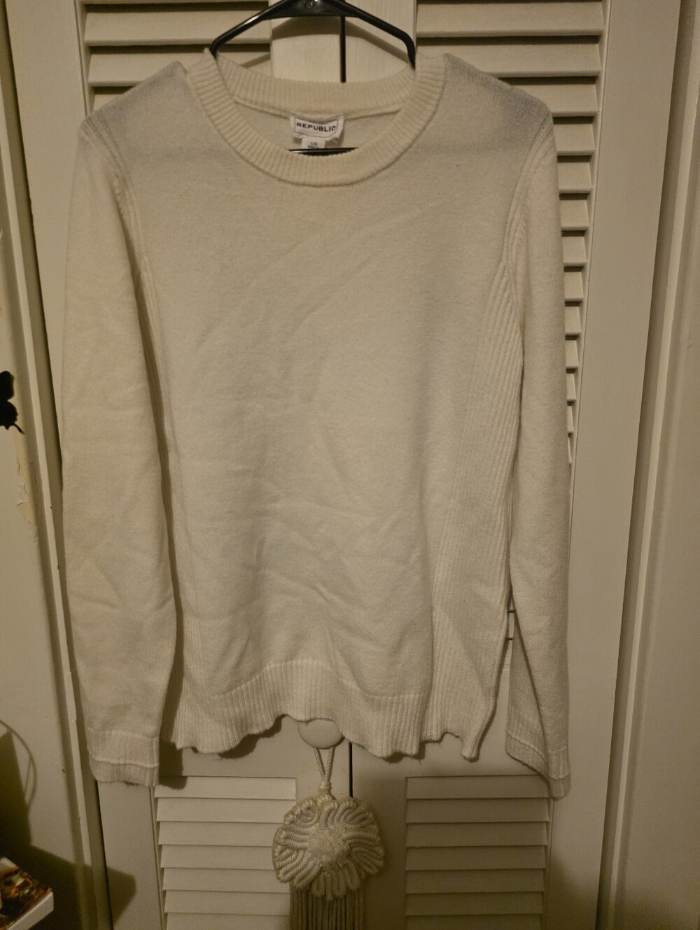 Republic Classic Cream Crewneck Sweater - NO DEFECTS - Like New